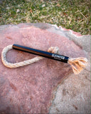 Elevated Survival Rope Wick and Bellow. Hemp rope wick fire starter by Elevated Survival is infused with parafin wax to easily light using the Arc Ignite Lighter or Fire Stick by Elevated Survival.