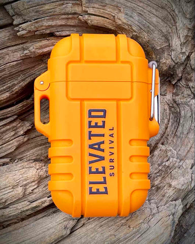 Orange Electric Rechargeable Arc Lighter - Elevated Survival fire starter for camping, hiking, backpacking, and survival.